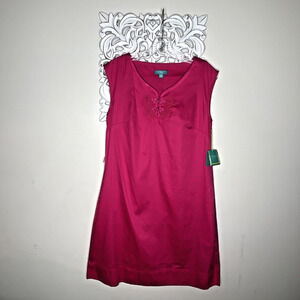 CALYPSO St BARTH for Target 10 Sleeveless Pullover DRESS Side Zip Pockets PINK
